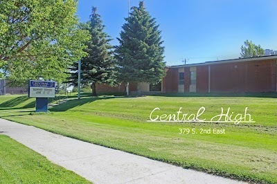 Picture of the outside of Central high school with the address 379 South 2nd East overlaid